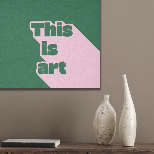 This is art - Schaduw - Roze PET vilt klein -sfeer6_closeup