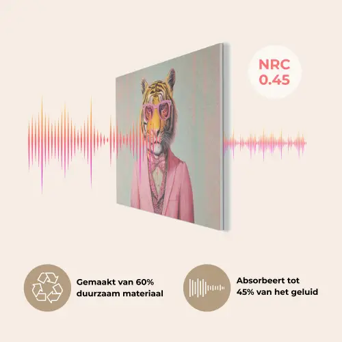 Tijger - Strik - Jasje - Roze PET vilt klein -USP_NL