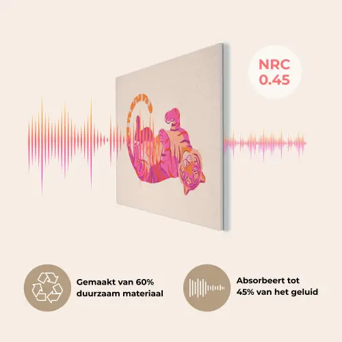 Tijger - Roze - Oranje PET vilt klein -USP_NL