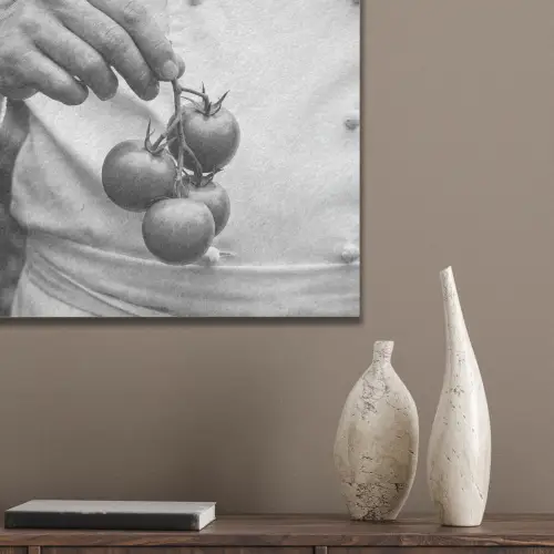 Tomaten - Chef - Zwart - Wit PET vilt klein -sfeer6_closeup
