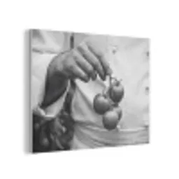 Tomaten - Chef - Zwart - Wit PET vilt klein -3d