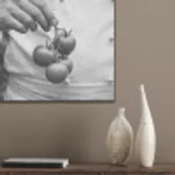 Tomaten - Chef - Zwart - Wit PET vilt klein -sfeer6_closeup