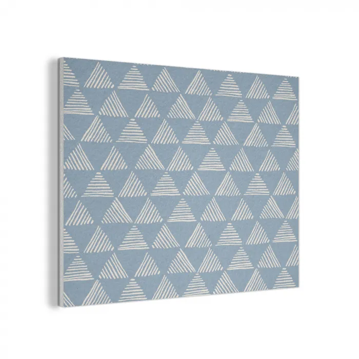 Driehoek - Blauw - Patroon - Strepen PET vilt klein 837 -3d