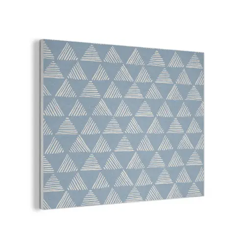 Driehoek - Blauw - Patroon - Strepen PET vilt klein 837 -3d