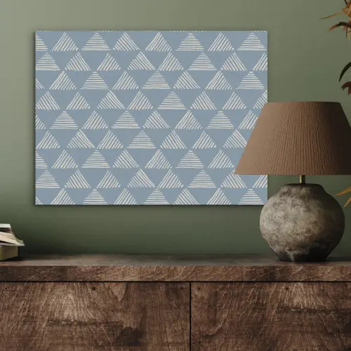 Driehoek - Blauw - Patroon - Strepen PET vilt klein 837 -sfeer2