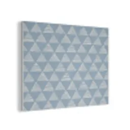 Driehoek - Blauw - Patroon - Strepen PET vilt klein 837 -3d