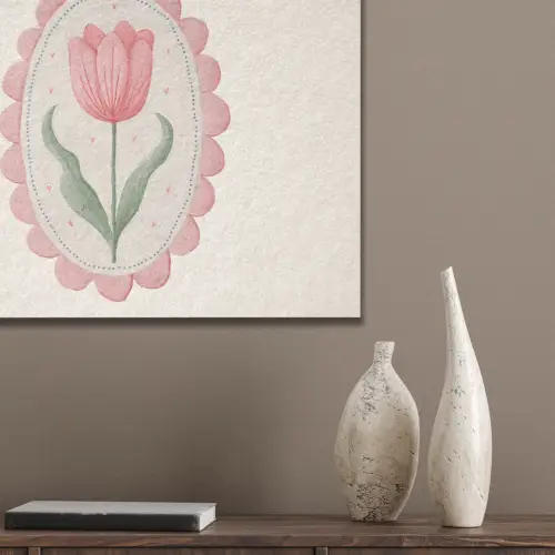 Tulp - Lijst - Ovaal - Illustratie PET vilt klein -sfeer6_closeup