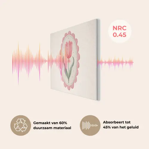 Tulp - Lijst - Ovaal - Illustratie PET vilt klein -USP_NL