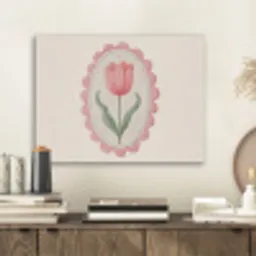 Tulp - Lijst - Ovaal - Illustratie PET vilt klein -sfeer1
