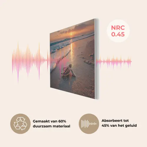 Schildpad - strand - Zonsondergang PET vilt klein -USP_NL