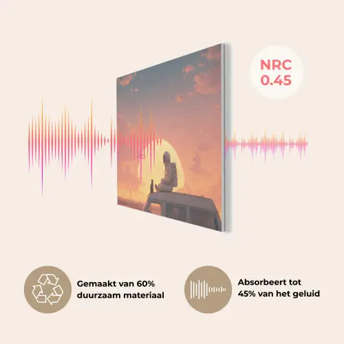 Busje - Kat - Zonsondergang - Oranje PET vilt klein -USP_NL