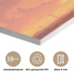Busje - Kat - Zonsondergang - Oranje PET vilt klein -closeup_NL