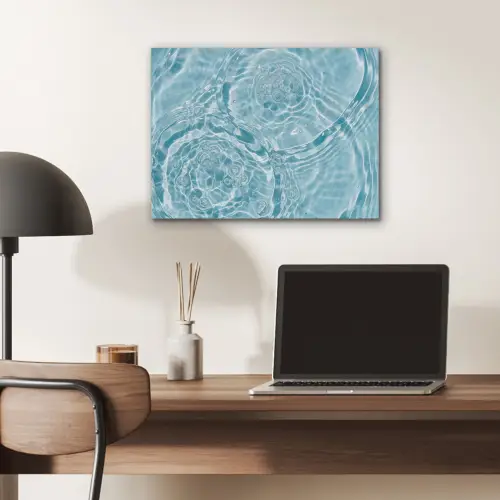 Water - Blauw - bubbels PET vilt klein -sfeer5