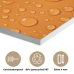 Water - Druppels - Oranje PET vilt klein -closeup_NL
