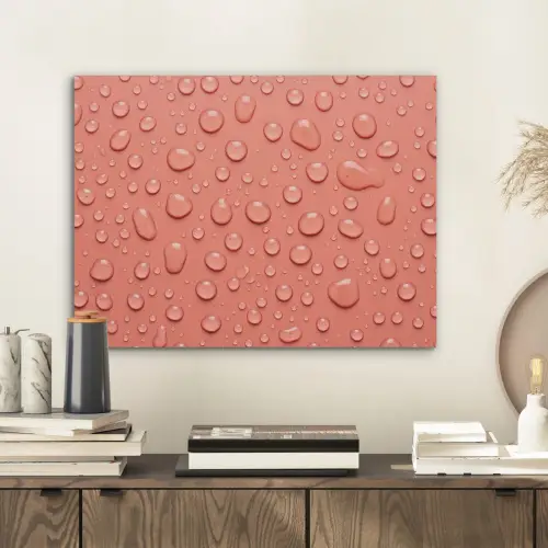Water - Druppels - Roze PET vilt klein -sfeer1