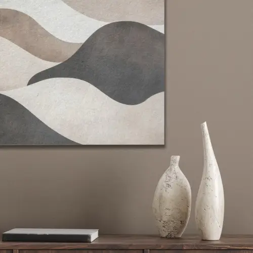 Golven - Abstract - Beige PET vilt klein -sfeer6_closeup