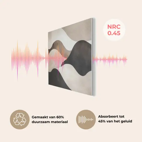Golven - Abstract - Beige PET vilt klein -USP_NL
