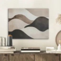 Golven - Abstract - Beige PET vilt klein -sfeer1