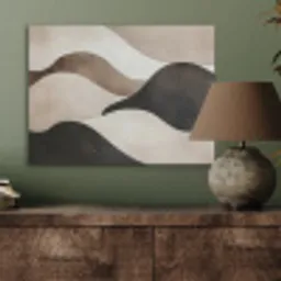 Golven - Abstract - Beige PET vilt klein -sfeer2