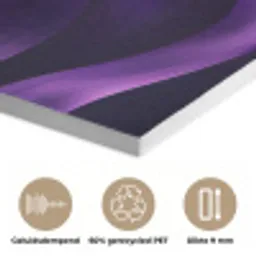 Golven - Abstract - Paars PET vilt klein -closeup_NL