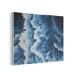 Golven - Blauw - Schuim PET vilt klein -3d
