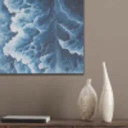Golven - Blauw - Schuim PET vilt klein -sfeer6_closeup