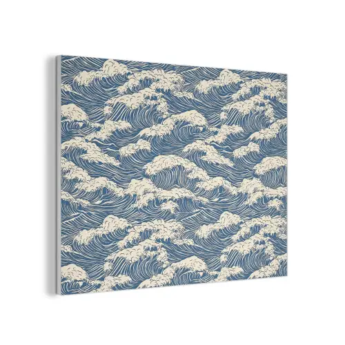 Golven - Klassiek - Blauw PET vilt klein 837 -3d