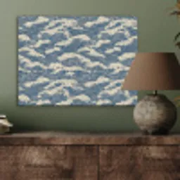 Golven - Klassiek - Blauw PET vilt klein 837 -sfeer2