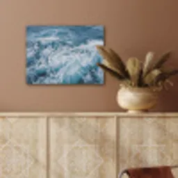 Golven - Oceaan - Blauw PET vilt klein -sfeer4