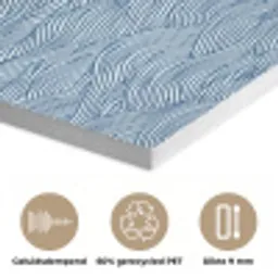 Golven - Ritmisch - Blauw PET vilt klein 837 -closeup_NL
