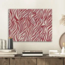 Golvende vormen - Abstract - Rood PET vilt klein -sfeer1