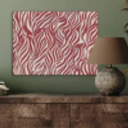 Golvende vormen - Abstract - Rood PET vilt klein -sfeer2