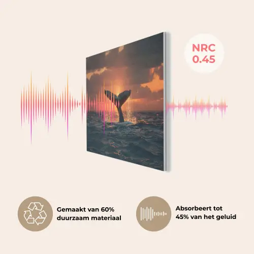 Walvis staart - Water - Zonsondergang PET vilt klein -USP_NL