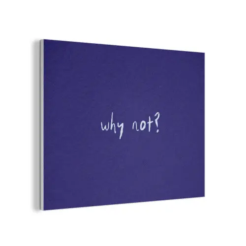 Why not - Blauw - Handgeschreven PET vilt klein -3d