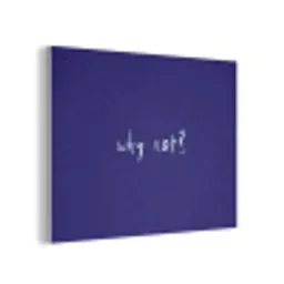 Why not - Blauw - Handgeschreven PET vilt klein -3d