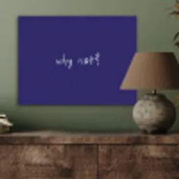 Why not - Blauw - Handgeschreven PET vilt klein -sfeer2