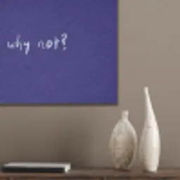 Why not - Blauw - Handgeschreven PET vilt klein -sfeer6_closeup