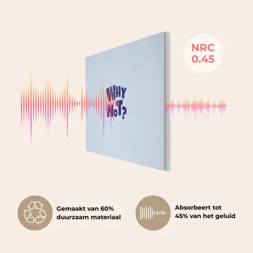 Why not - Blauw - Licht blauw - Quote PET vilt klein -USP_NL