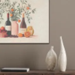 Wijnflessen - Takken - Sinaasappels PET vilt klein -sfeer6_closeup