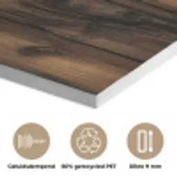 Hout - Rustiek - Donkere Planken PET vilt middel -closeup_NL