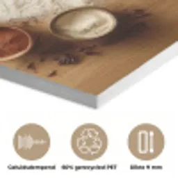 Hout - Wereldkaart - Bakken - Keuken PET vilt klein -closeup_NL