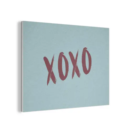XOXO - Blauw - Rood PET vilt klein -3d