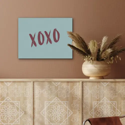 XOXO - Blauw - Rood PET vilt klein -sfeer4