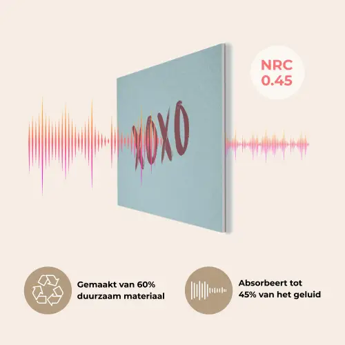 XOXO - Blauw - Rood PET vilt klein -USP_NL
