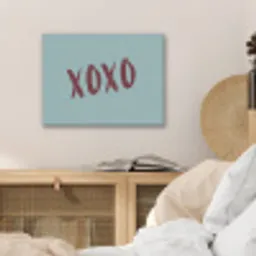 XOXO - Blauw - Rood PET vilt klein -sfeer3