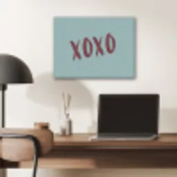 XOXO - Blauw - Rood PET vilt klein -sfeer5