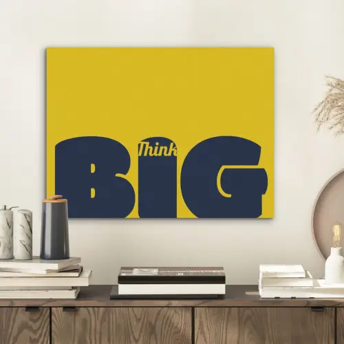 Geel - Think big - Grafisch PET vilt klein -sfeer1