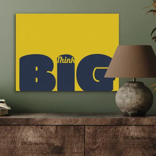 Geel - Think big - Grafisch PET vilt klein -sfeer2