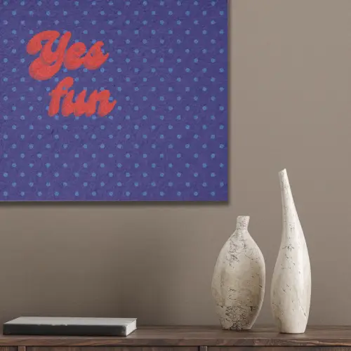 Yes fun - Rood - Blauw - Stippen PET vilt klein -sfeer6_closeup