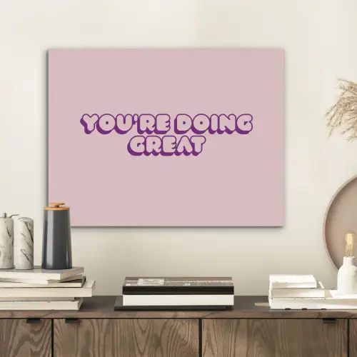 You're doing great - roze - 3D PET vilt klein -sfeer1